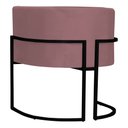Ver imagem 3 de Kit 2 Poltronas Decorativa Sala de Estar Luana Base Preta Veludo Rosê - Montanaris Decor Md Montanar