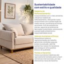 Ver mais imagens de Sofá Living 3 Lugares 200cm Linho Ananda CabeCasa MadeiraOriginals Bege/Creme