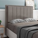 Ver imagem 3 de Cabeceira Cama Box King Veneza 195 Cm Suede Mv Estofados Bege