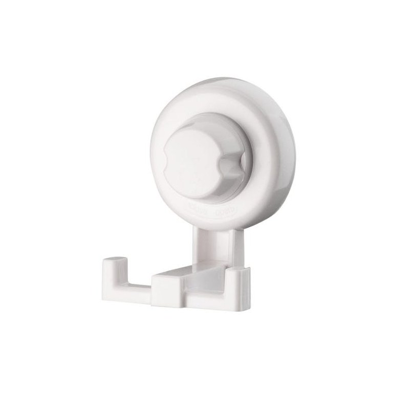 Gancho Branco Duplo de Parede Multiuso a Vácuo com Ventosa Gancho Branco Duplo de Parede Multiuso a Vácuo com Ventosa
