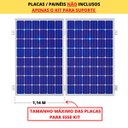 Ver imagem 3 de Kit Estrutura Fixador Linha C 1,20m para 01 Placa Painel Solar Alumínio e Inox | Telha Cerâmica Cime