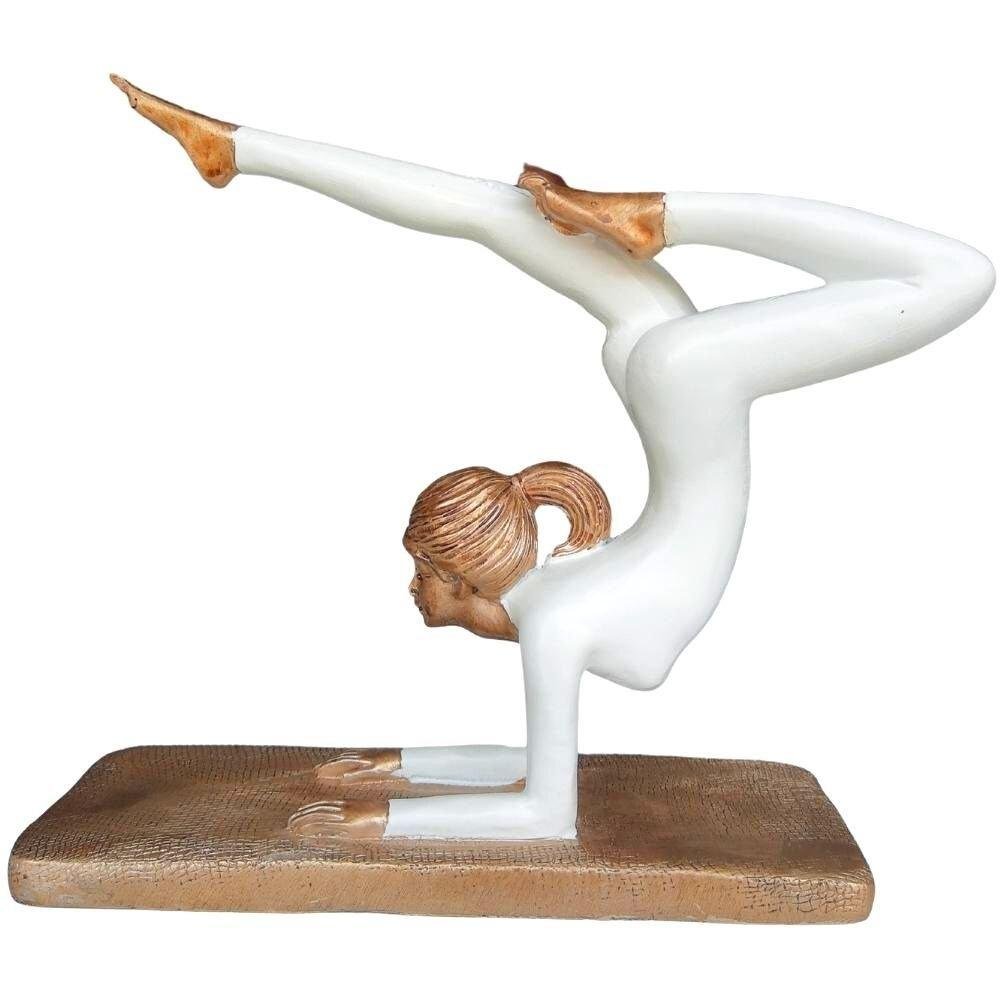 Figura Decorativa de Resina Mulher Fazendo Yoga Oceano 16cm - 5