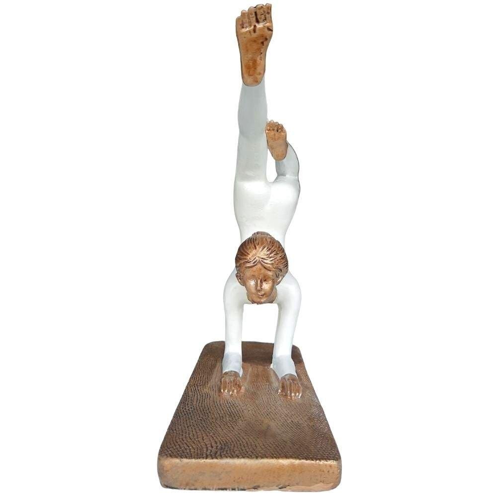 Figura Decorativa de Resina Mulher Fazendo Yoga Oceano 16cm - 3