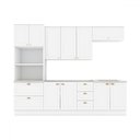Ver imagem 3 de Cozinha Completa Americana 10 Portas 5 Gavetas 100% Mdf Branco Hp/calcare - Henn