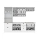 Ver imagem 4 de Cozinha Completa Americana 10 Portas 5 Gavetas 100% Mdf Branco Hp/calcare - Henn
