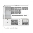 Ver imagem 5 de Cozinha Completa Americana 10 Portas 5 Gavetas 100% Mdf Branco Hp/calcare - Henn