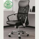 Ver imagem 4 de Cadeira Escritório Presidente Tela Mesh Tribune Base Cromada Rodinhas e Laudo Ergonômico Preto