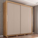 Ver imagem 1 de Guarda-roupa Casal Praticus 2 Portas 4 Gavetas Buriti/fendi - Caemmun