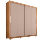 Ver imagem 2 de Guarda-roupa Casal Praticus 2 Portas 4 Gavetas Buriti/fendi - Caemmun