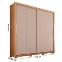 Ver imagem 4 de Guarda-roupa Casal Praticus 2 Portas 4 Gavetas Buriti/fendi - Caemmun