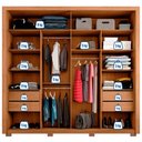 Ver imagem 3 de Guarda-roupa Casal Praticus 2 Portas 4 Gavetas Buriti/fendi - Caemmun