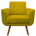 Ver imagem 1 de Poltrona Agata Decorativa Suede Amarelo - D'Rost