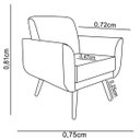 Ver imagem 4 de Poltrona Agata Decorativa Suede Amarelo - D'Rost