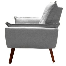 Poltrona Opala Decorativa Linho Cinza - D'Rost - 2