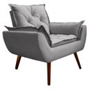 Ver imagem 3 de Poltrona Opala Decorativa Linho Cinza - D'Rost