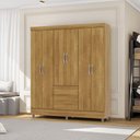 Ver imagem 7 de Guarda Roupa Casal 6 Portas 2 Gavetas 153 Cm 10091 Vlr Nature