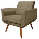 Ver imagem 3 de Poltrona Agata Decorativa Suede Bege - D'Rost