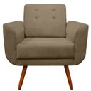 Ver imagem 1 de Poltrona Agata Decorativa Suede Bege - D'Rost