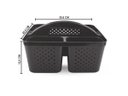 Ver imagem 2 de Kit 2 Cesto Organizador Transporta Tudo C/ Alça Plástico Nitron P/ Produtos de Limpeza e Ferramentas