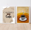 Ver imagem 2 de Kit 2 Quadros Decorativos Café boho 45x34cm:madeira Branca