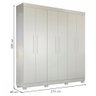 Guarda-roupa Casal Flórida 100% Mdf 6 Portas 4 Gavetas Branco 4460 - Tigus Baby - 4