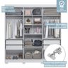 Guarda-roupa Casal Flórida 100% Mdf 6 Portas 4 Gavetas Branco 4460 - Tigus Baby - 5