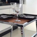Ver imagem 2 de Mesa Pequena Quadrada Cromada para Cozinhas de Apartamento