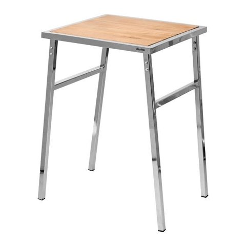 Mesa Pequena Quadrada Cromada para Cozinhas de Apartamento