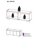 Ver imagem 3 de Rack para Tv até 50 Polegadas com 4 Portas Multimóveis Mp1072 Preto