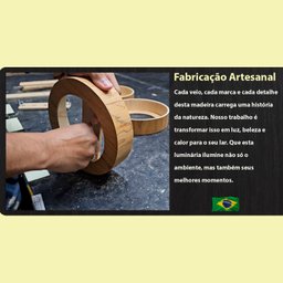 Plafon Madeira Redondo 30cm - 2 Luzes E27 - Freijó - 8