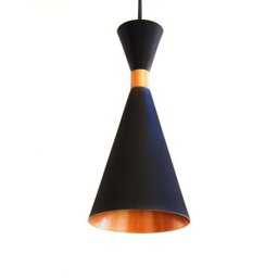 Kit com 3 Luminárias de Teto Pendentes Cones Pretos com Interior Cobre para Cozinhas para 1 E27 - 2
