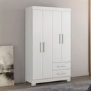 Ver imagem 1 de Guarda-roupa Nt 5005 4 Portas e 2 Gavetas Notável - Branco/rosa