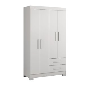 Guarda-roupa Nt 5005 4 Portas e 2 Gavetas Notável - Branco/rosa
