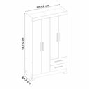 Ver imagem 7 de Guarda-roupa Nt 5005 4 Portas e 2 Gavetas Notável - Branco/rosa