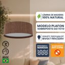 Ver imagem 4 de Plafon Madeira Redondo 40cm - 4 Luzes E27 - Imbuia