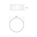 Ver imagem 2 de Plafon Madeira Redondo 50cm - 5 Luzes E27 - Imbuia