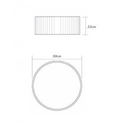 Plafon Madeira Redondo 50cm - 5 Luzes E27 - Imbuia - 2
