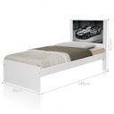 Ver imagem 3 de Cama Solteiro Carro Sport Chumbo com Colchão