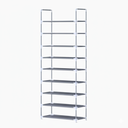 Ver mais imagens de Sapateira Vertical com 9 Prateleiras - Estrutura em Aço e Plástico - 158 Cm X 60 Cm X 30 Cm - Branca