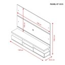 Ver imagem 2 de Painel TV até 60 Polegadas Nt 1015 Notável com 2 Portas - Carvalho/Preto