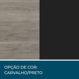 Painel TV até 60 Polegadas Nt 1015 Notável com 2 Portas - Carvalho/Preto - 3