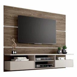 Painel TV até 60 Polegadas Nt 1015 Notável com 2 Portas - Carvalho/Preto - 11