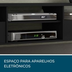 Painel TV até 60 Polegadas Nt 1015 Notável com 2 Portas - Carvalho/Preto - 5