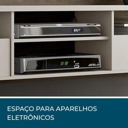 Painel TV até 60 Polegadas Nt 1015 Notável com 2 Portas - Carvalho/Preto - 12