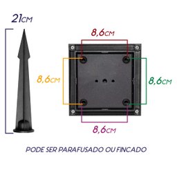 Balizador Solar Preto com Led Integrado 3000k Branco Quente 2w Bivolt - HM-36649 - 6