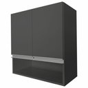 Ver imagem 1 de Armário Aéreo Multiuso 2 Portas 60cm com Nicho 100% Mdf Cor:cinza