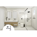 Ver imagem 2 de Kit de Acessórios Para Banheiro com 3 Peças em Aço Inox Preto Fosco Texturizado com toalheiro Duplo