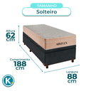 Ver imagem 2 de Kit Cama Box Bau e Colchão Molas Ensacadas Solteiro Airflex Cinza