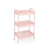 Carrinho Multiuso Organizador 3 Prateleiras - Rosa - 1
