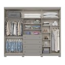 Ver imagem 4 de Guarda Roupa Casal Americano 6 Portas 4 Gavetas Frente em MDF - Henn